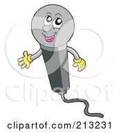 Royalty Free RF Clipart Illustration Of A Friendly Microphone by visekart