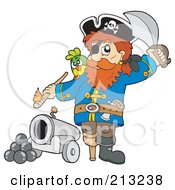 Poster, Art Print Of Male Pirate Lighting A Canon