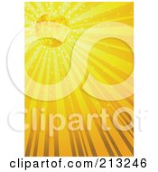 Poster, Art Print Of Sparkly And Shining Yellow Ray Background