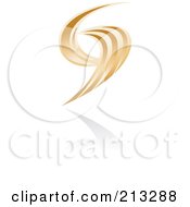 Royalty Free RF Clipart Illustration Of An Abstract Golden Icon 3 by Alexia Lougiaki