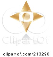 Royalty Free RF Clipart Illustration Of An Abstract Golden Icon 5