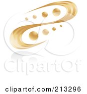 Royalty Free RF Clipart Illustration Of An Abstract Golden Icon 4