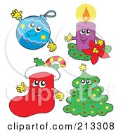Poster, Art Print Of Digital Collage Of Happy Christmas Characters