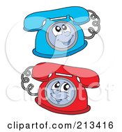 Poster, Art Print Of Digital Collage Of Two Landline Phone Characters