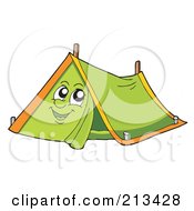 Poster, Art Print Of Green Tent Character