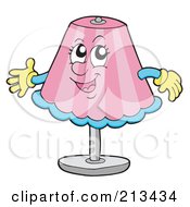 Royalty Free RF Clipart Illustration Of A Friendly Pink Lamp Character