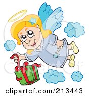 Poster, Art Print Of Angel Girl Dropping A Gift From Heaven