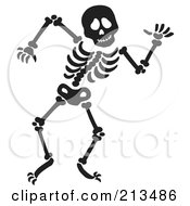 Poster, Art Print Of Black Dancing Skeleton