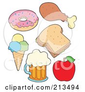 Poster, Art Print Of Digital Collage Of Food Items - 2