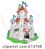 Royalty Free RF Clipart Illustration Of A Medieval Castle 1