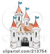 Royalty Free RF Clipart Illustration Of A Medieval Castle 3