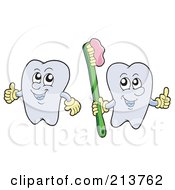 Royalty Free RF Clipart Illustration Of A Digital Collage Of Tooth Characters 1