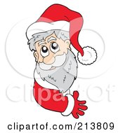 Royalty Free RF Clipart Illustration Of A Santa Sign
