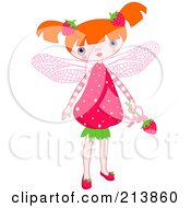 Poster, Art Print Of Strawberry Fairy Girl