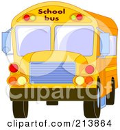 Poster, Art Print Of Front View Of A School Bus