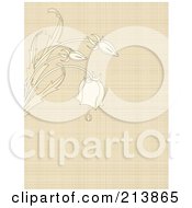 Poster, Art Print Of Canvas Textured Background With Bell Flowers