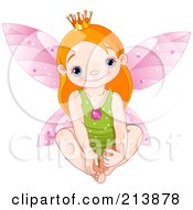 Poster, Art Print Of Cute Baby Fairy Touching Her Feet