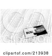 Royalty Free RF Clipart Illustration Of Business Puzzle Pieces Over Stock Charts In The Newspaper by stockillustrations