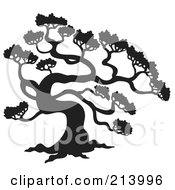 Poster, Art Print Of Black And White Pine Tree Design