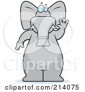 Royalty Free RF Clipart Illustration Of A Big Elephant Standing On His Hind Legs And Waving