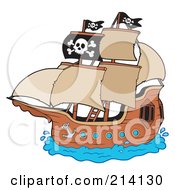Poster, Art Print Of Flag On A Pirate Ship