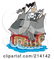 Poster, Art Print Of Sailing Pirate Ship