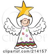 Poster, Art Print Of Childs Sketch Of A Peaceful Angel - 4