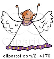 Poster, Art Print Of Childs Sketch Of A Peaceful Angel - 2