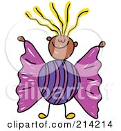 Royalty Free RF Clipart Illustration Of A Childs Sketch Of A Girl Candy