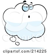 Poster, Art Print Of Confused Idea Cloud Character
