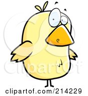 Royalty Free RF Clipart Illustration Of A Confused Yellow Bird