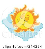 Poster, Art Print Of Summer Sun Sleeping On A Cloud Pillow