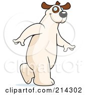 Royalty Free RF Clipart Illustration Of A Big Dog Walking On His Hind Legs