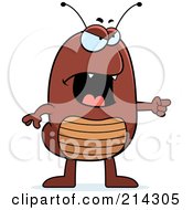 Poster, Art Print Of Angry Flea Pointing To The Right