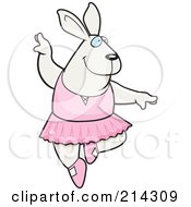 Poster, Art Print Of Ballerina Rabbit Dancing And Jumping