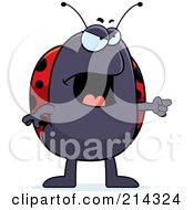 Poster, Art Print Of Angry Ladybug Pointing To The Right