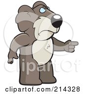 Poster, Art Print Of Angry Koala Pointing To The Right