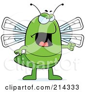 Poster, Art Print Of Angry Dragonfly Pointing To The Right