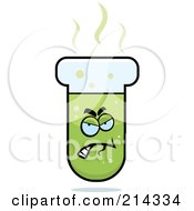 Royalty Free RF Clipart Illustration Of A Grouchy Test Tube Character by Cory Thoman