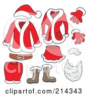 Poster, Art Print Of Digital Collage Of Santa Clothes