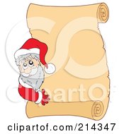 Poster, Art Print Of Santa Scroll Sign - 1