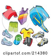 Poster, Art Print Of Digital Collage Of Sports Clothes