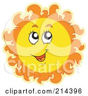 Poster, Art Print Of Summer Sun Smiling And Looking Up