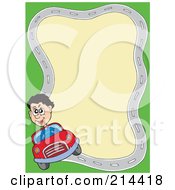 Royalty Free RF Clipart Illustration Of A Mad Driver Road Frame by visekart