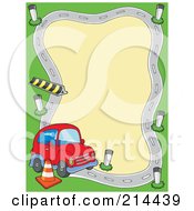 Royalty Free RF Clipart Illustration Of A Car Road Frame