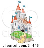 Royalty Free RF Clipart Illustration Of A Medieval Castle 2