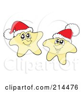 Digital Collage Of Two Christmas Stars