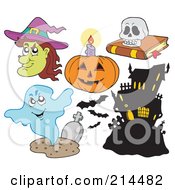 Poster, Art Print Of Digital Collage Of Halloween Items - 4