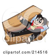 Vampire Emerging From His Wood Coffin