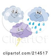 Royalty Free RF Clipart Illustration Of A Digital Collage Of Clouds